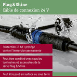Paulmann 93930 Plug & Shine Connector exterior 10 m 1in-5out IP68 2x1,5 mm² 93930 Cable de extensión, cable de conexión, iluminación exterior, Negro
