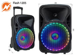 N-GEAR- Altavoz Sono Karaoke MP3 móvil Trolley, Color Negro (Flash 1205)