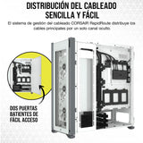 Corsair iCUE 7000X RGB Chasis para PC Inteligente ATX Full-Tower, Tres Paneles de Cristal Templado, Cuatro Ventiladores RGB de 140 mm Incluidos, Espacioso Interior, Blanco