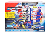 Majorette - Super Chase Center. Aparcamiento de 5 plantas, 57 plazas de aparcamiento, a partir de 5 años, 4 coches de juguete, comisaría, tren, ascensor, efectos de luz y sonido (212059984)