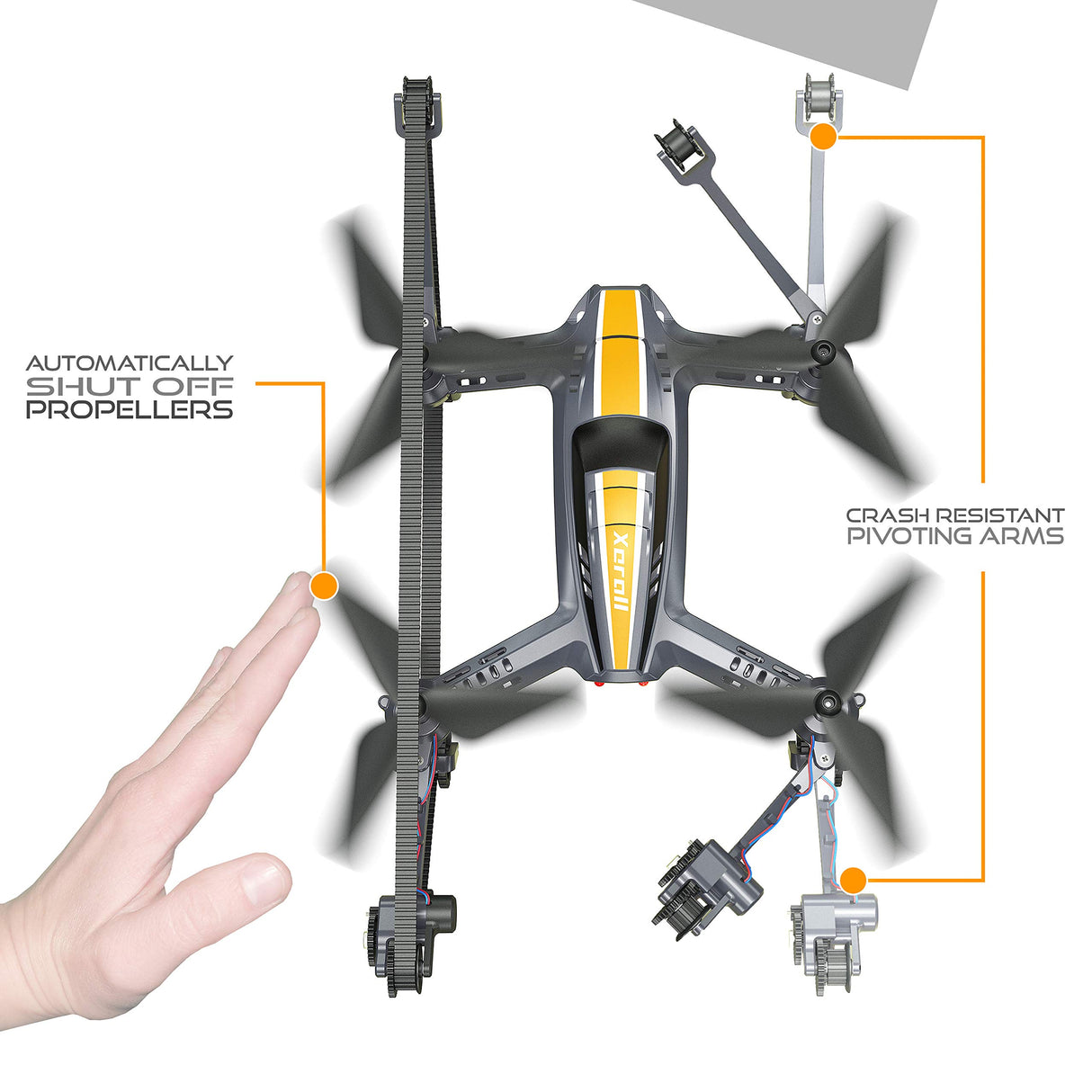 Xerall X-TANKCOPTER Cuadricóptero - Tanque Drone, CÁMARA HD