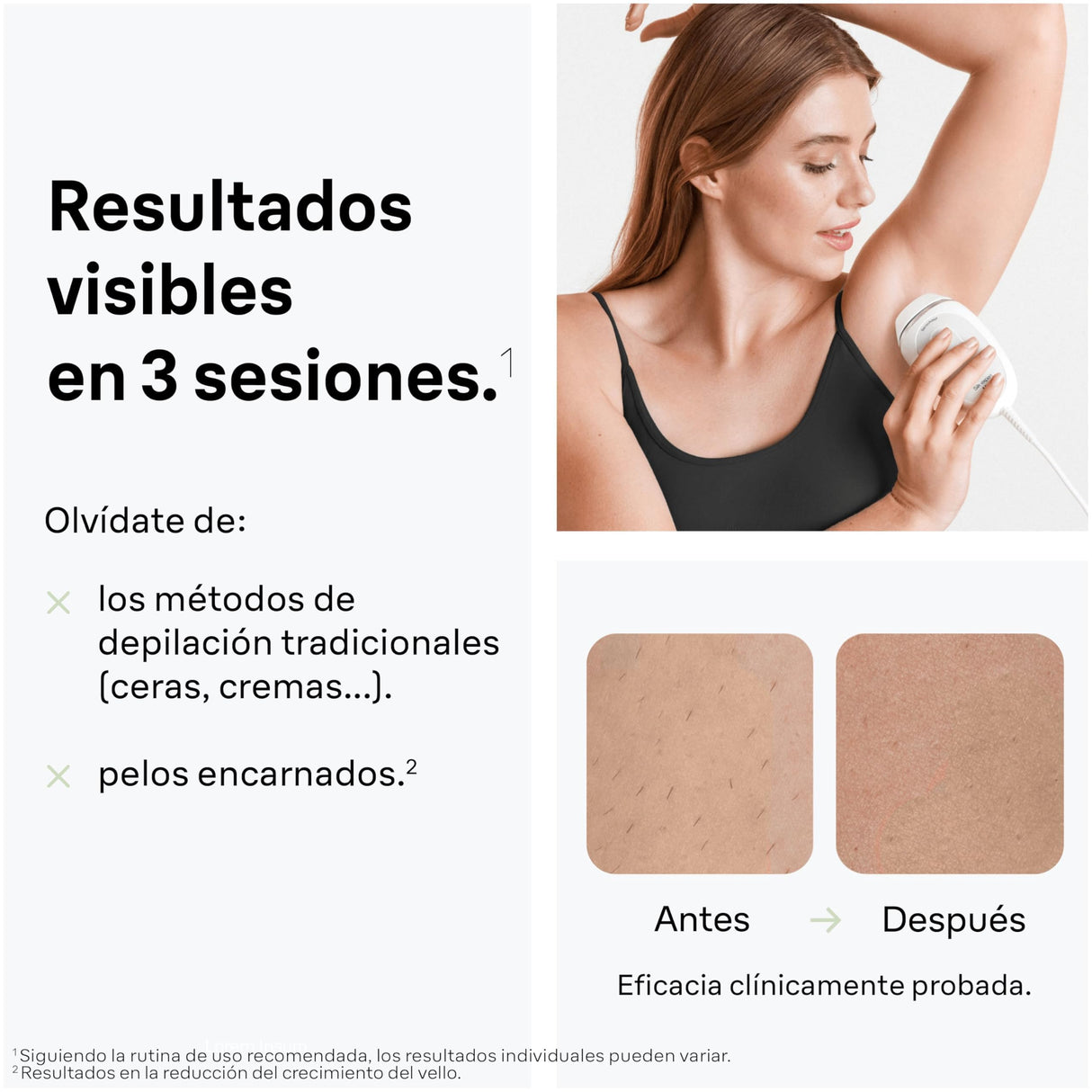 Braun Luz Pulsada Silk-Expert Mini Depiladora IPL, Reducción Del Vello En Casa, Tamaño Compacto, Alternativa a Depilación Láser, Fácil, Segura Y Eficiente, Blanca/Plateada, PL1100