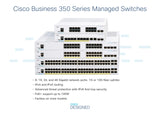 Cisco Switch gestionado Cisco Business CBS350-24P-4G | 24 puertos GE | PoE | 4 x SFP de 1 G | Protección limitada de por vida (CBS350-24P-4G)