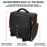 ENHANCE - Bolsa de Viaje RPG para Juegos de Mesa con Mazmorras y Dragones y Figuras, Bolsa de Transporte Acolchada con múltiples Compartimentos para Libros (4 a 8) y Bolsillo para Dados y fichas