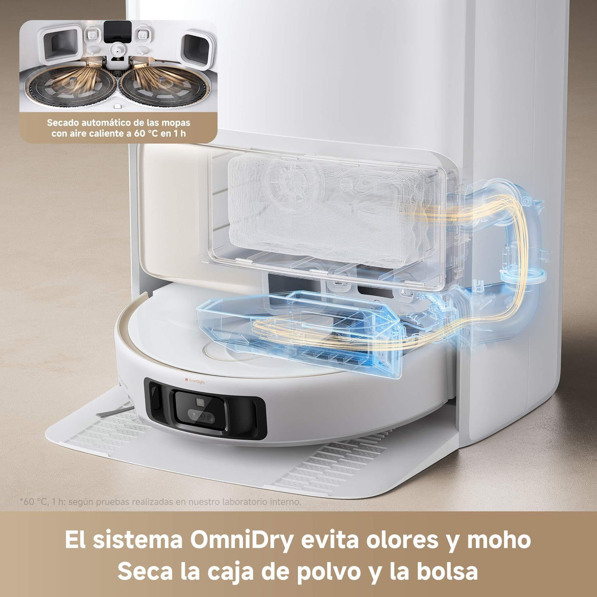 Robot Aspirateur Laveur MOVA V50 Ultra Complete -Puissance 24 000 Pa - Lavage Thermique des sols avec systeme DuoSolution