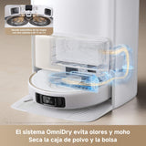 Robot Aspirateur Laveur MOVA V50 Ultra Complete -Puissance 24 000 Pa - Lavage Thermique des sols avec systeme DuoSolution
