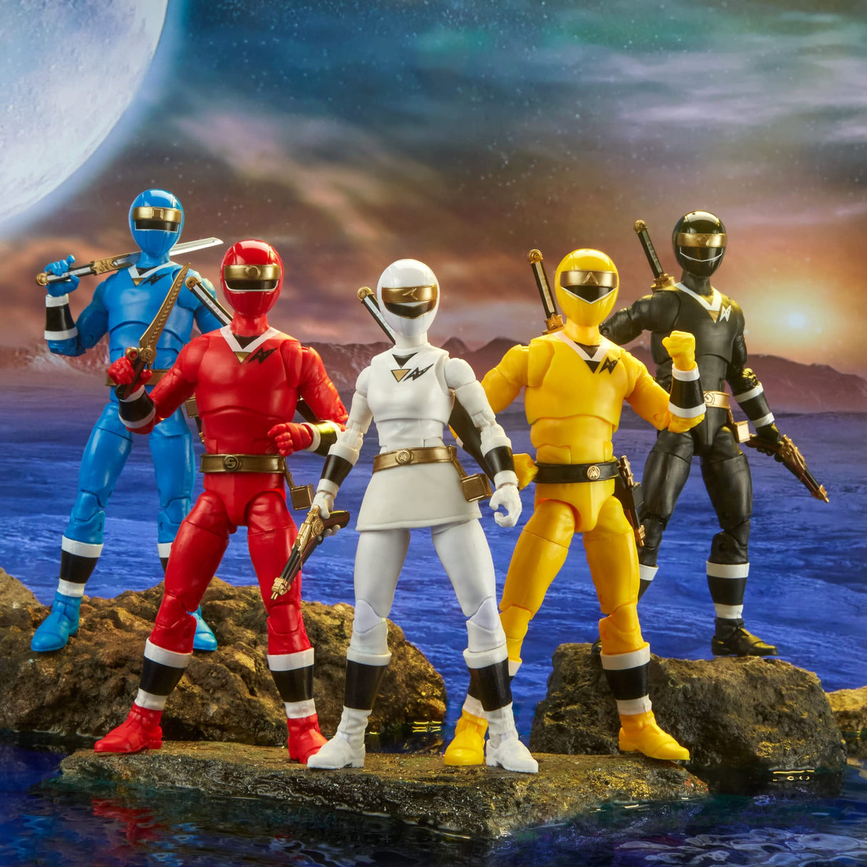 Power Rangers - Lightning Collection - Pack de 5 Alien Rangers - Figuras Premium coleccionables de 15 cm con Accesorios