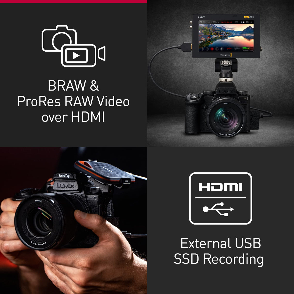 Panasonic LUMIX DC-S5M2XE Cámara Marco Completo Sin Espejo, Grabación 4K 60P y 6K 30P, Pantalla Abatible, Wi-Fi, AF Híbrido De Fase, IS Activo, ISO Nativo Dual, Batería DMW-BLK22, Solo Cuerpo