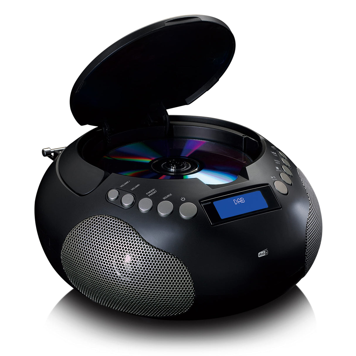 Lenco SCD-341BK - Boombox con Radio Dab+/ FM y Bluetooth, Color Negro