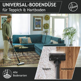 Hoover Aspiradora Escoba Sin Cable, 1200 POWERTIME, Alta Potencia, Cepillo Antienredos, Luces LED, Ligera, Ideal para Rincones [HF410H]