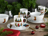 CreaTable, 21846, Serie Luna Socken, 30-teiliges Geschirrset für 6 Personen, Kombiservice aus Porzellan, spülmaschinen- und mikrowellengeeignet, Qualitätsproduktion