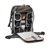 Lowepro Flipside BP 400 AW III Mochila para Cámara Sin Espejo y DSLR - gris oscuro - acceso posterior - acceso lateral - Divisores Ajustables - para Cámaras como Sony α7 - LP37353-PWW