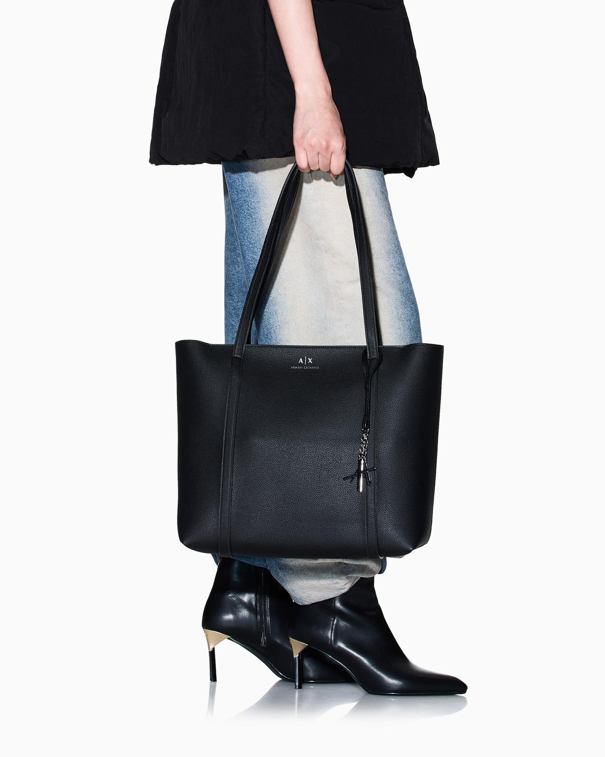 ARMANI EXCHANGE Woman'S Shopping, Bolsa de la Compra para Mujer, Black/Lady, Talla única