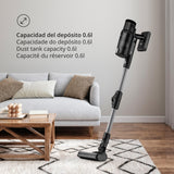 Ufesa U7 Digital Aspirador Escoba sin Cable, 500W, Pantalla Táctil , 29.6V, Autonomía 80 min, Cepillo Multisuperficie con Luz, 4 Modos, 26KPa, Tecnología Multiclónica, Accesorios Suelo/Alfombra/Coche