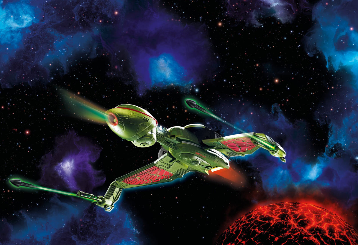 PLAYMOBIL 71089 Star Trek - Klingon Bird-of-Prey, Nave klingon con Efectos de Luz, Sonidos Originales y Figuras Coleccionables, Para Fans de Star Trek y Niños a partir de 10 Años