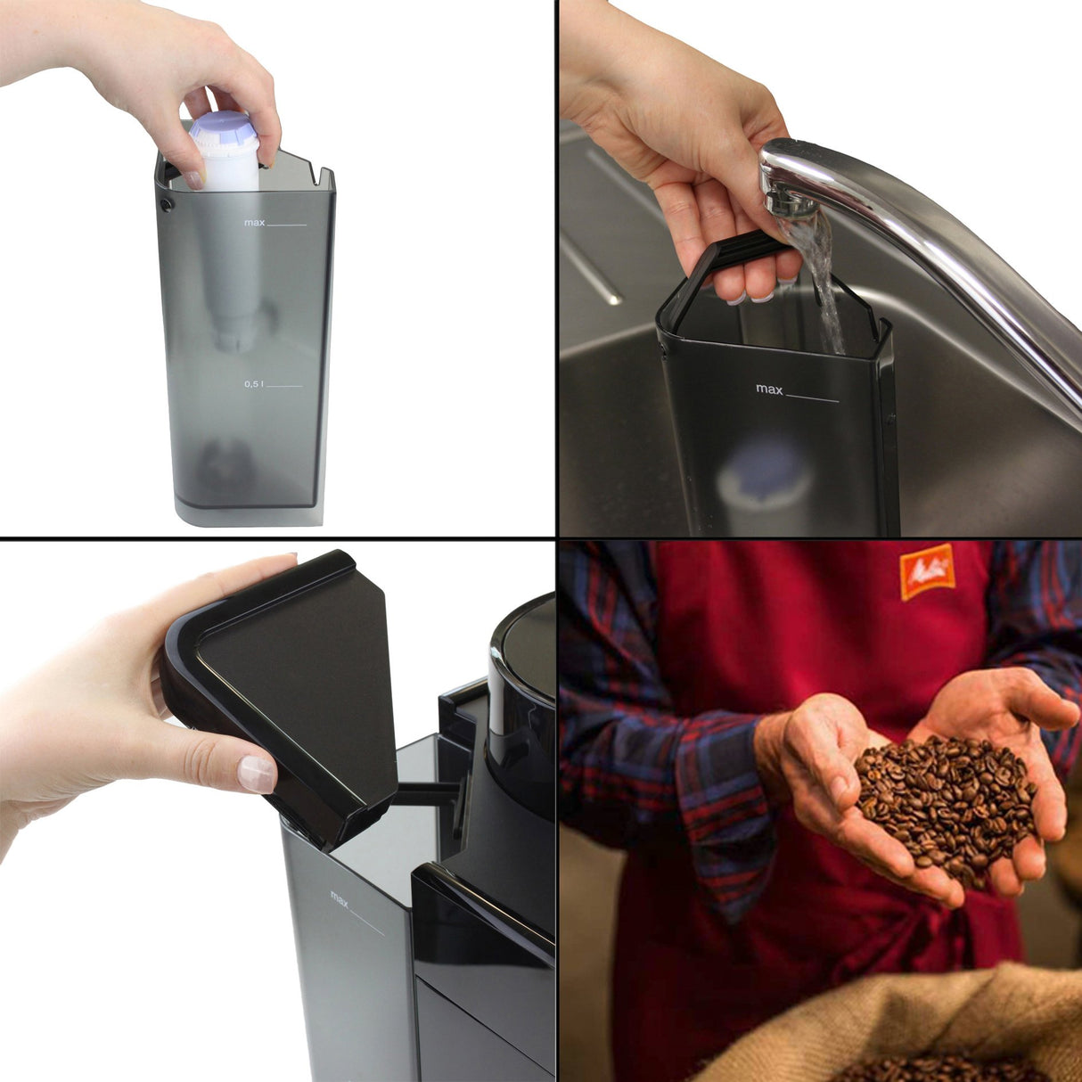 Melitta Passione F530-101, Cafetera Automática con Molinillo, Café en Grano, Sistema de leche, Limpieza Automática, Personalizable, 15 Bares, 1.2 litros, Plata