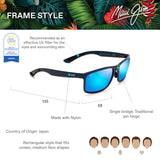 Maui Jim Huelo Gafas, Blue, 58-16-135 Unisex Adulto