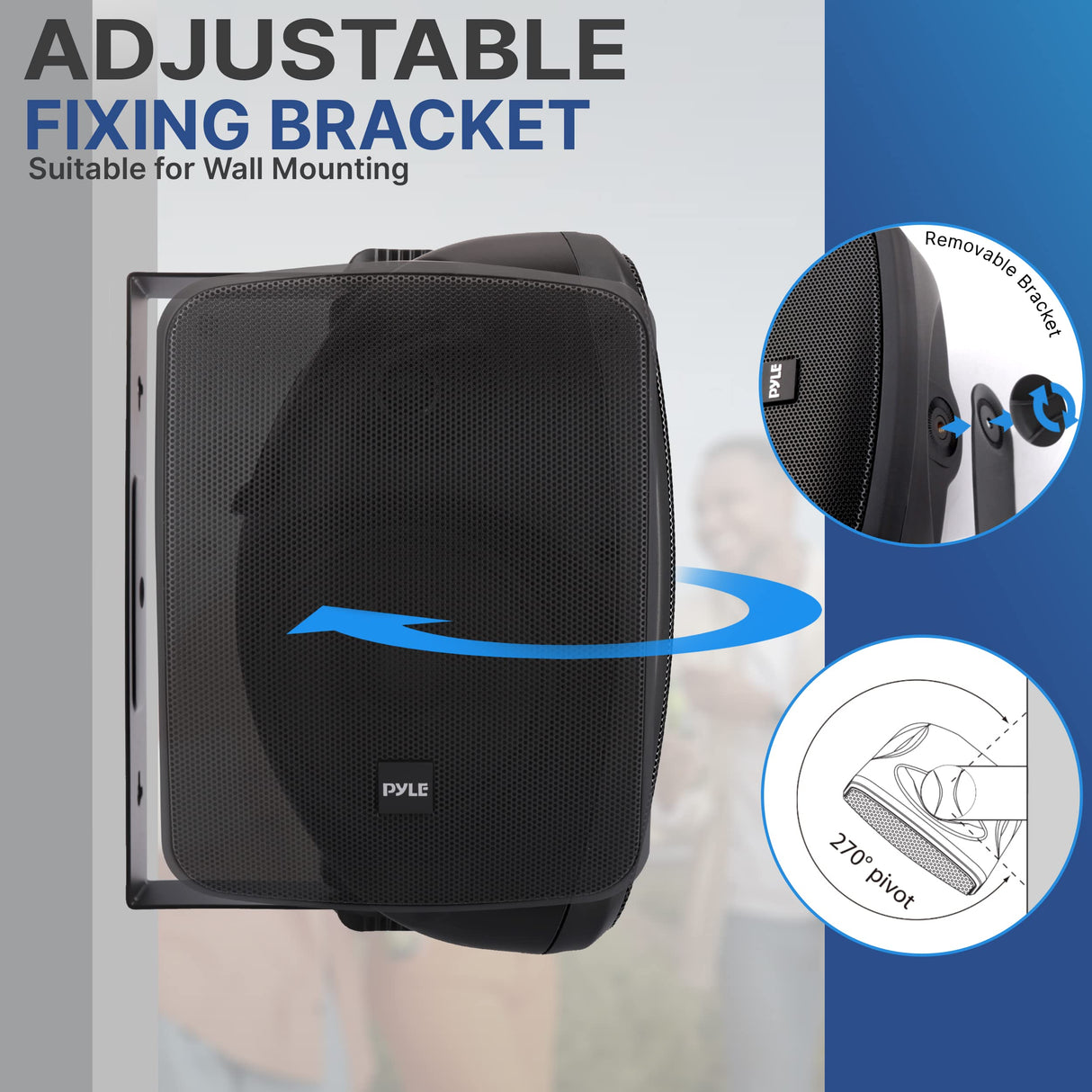 Altavoz de Patio al Aire Libre para Montaje en Pared, 3.5 Pulgadas, 2 vías, Resistente a la Intemperie, Altavoces comerciales montados en Pared o Techo con Transformador Integrado de 70 V, gabinete