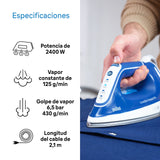 Braun CareStyle Compact Pro Plancha Generadora de Vapor, FreeGlide 3D, Modo iCareMode, Modo Eco y Turbo, Vaporización Vertival, Antigoteo, Depósito de Agua 1,5L, 6 bar/400g/min, 2400W, IS2565 Azul