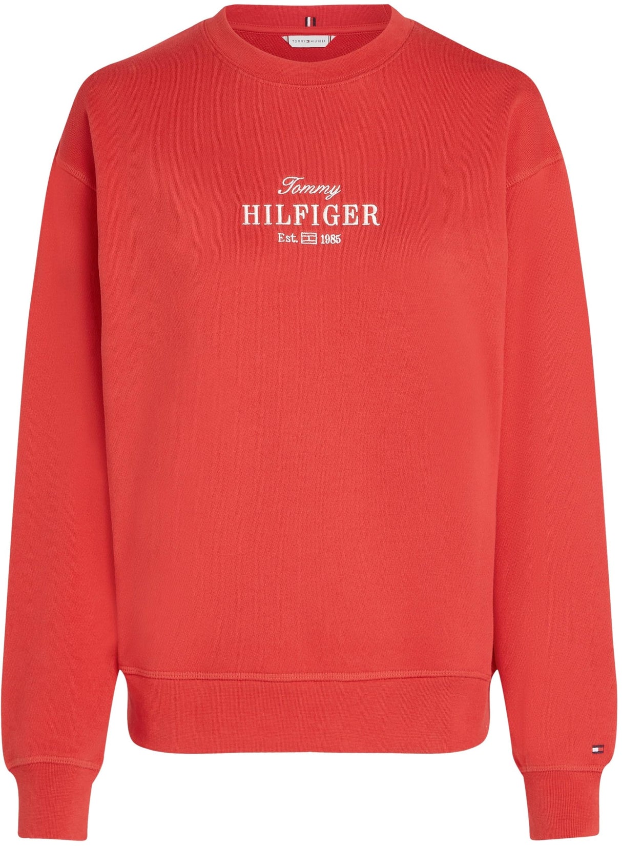 Tommy Hilfiger Sudadera Mujer Regular de algodón, Rojo (Primary Red), M