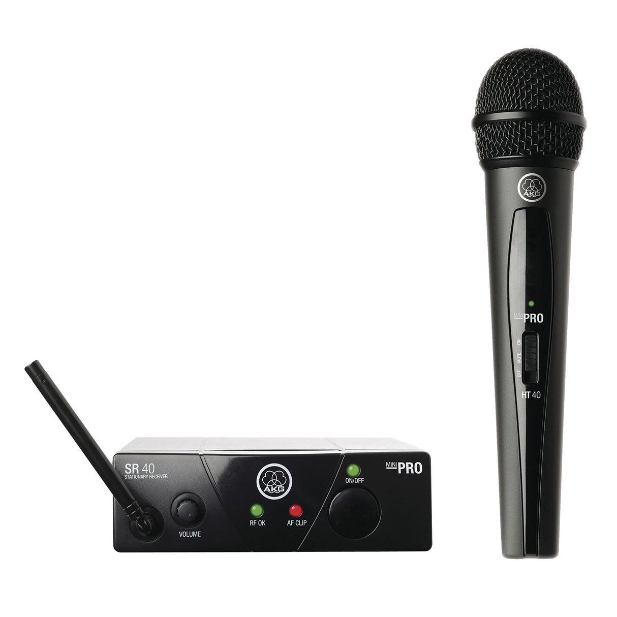 AKG WMS40 MINI VOC ISM1 - Micrófono inalámbrico (vocal, banda UHF), color negro