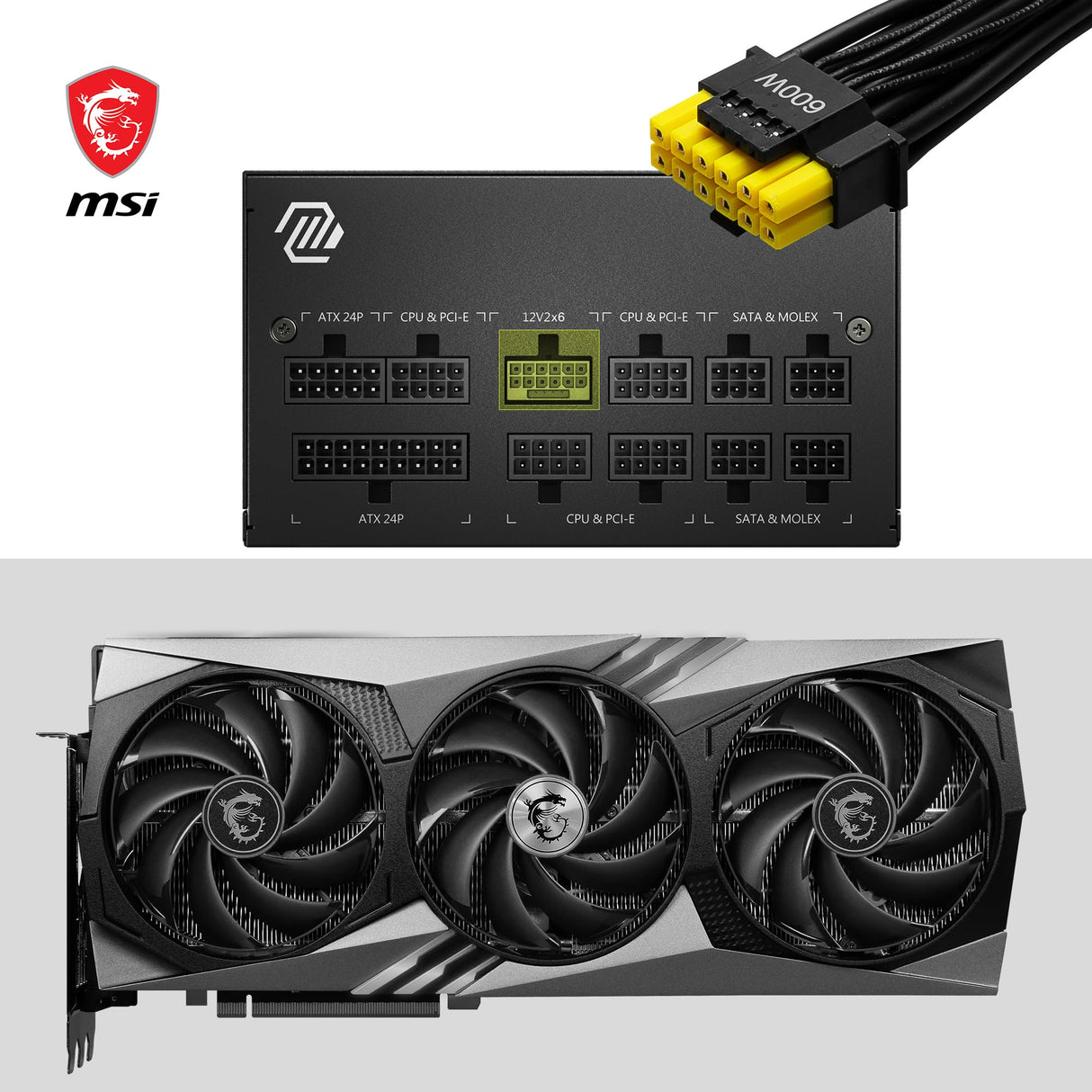 MSI MAG A850GL PCIE5 - Fuente de Alimentación, 850W, 80 Plus Gold, Totalmente Modular, ATX 3.0, Soporte GPU PCIe 5.0, Ventilador FDB de 120mm, Full-Bridge LLC, Cables Planos Negros - 7 Años de Garantí