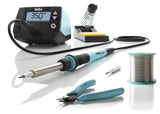 Weller WE 1010 (T0053298390) Kit Educativo 230V Estación de Soldadura de 1 Canal con 2 Puntas de Soldadura, Cortadores Laterales y Alambre de Soldadura, Rango de Temperatura 100 ° C - 450 ° C, Azul
