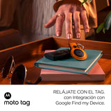 Motorola Moto Tag, fácil de configurar y localizar, protección Frente al Seguimiento no Deseado, Bluetooth y precisión UWB, autonomía 1 año, protección bajo Agua, Pack de 4 (Azul y Verde)