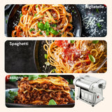 Wintem Máquina eléctrica para espaguetis y fideos PM1650 135 W 18 x 26 x 23 cm – Cuchillas intercambiables de 1 a 4 mm – Capacidad de producción alta 4 kg por hora – Intuitiva y ergonómica –