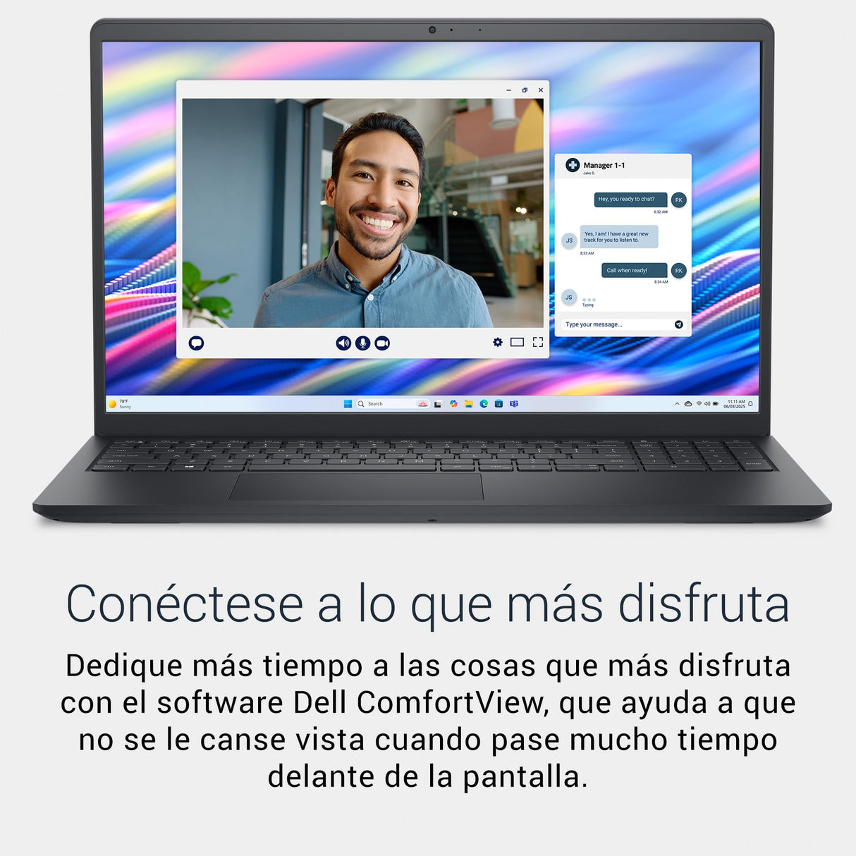 Dell 15 Ordenador Portátil DC15250 15.6" FHD 120Hz, Intel Core i3-1300U, 8GB RAM DDR4, 512GB SSD, Intel UHD, Windows 11 Home, Teclado retroiluminado QWERTY Español – Negro Carbón