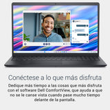 Dell 15 Ordenador Portátil DC15250 15.6" FHD 120Hz, Intel Core i3-1300U, 8GB RAM DDR4, 512GB SSD, Intel UHD, Windows 11 Home, Teclado retroiluminado QWERTY Español – Negro Carbón