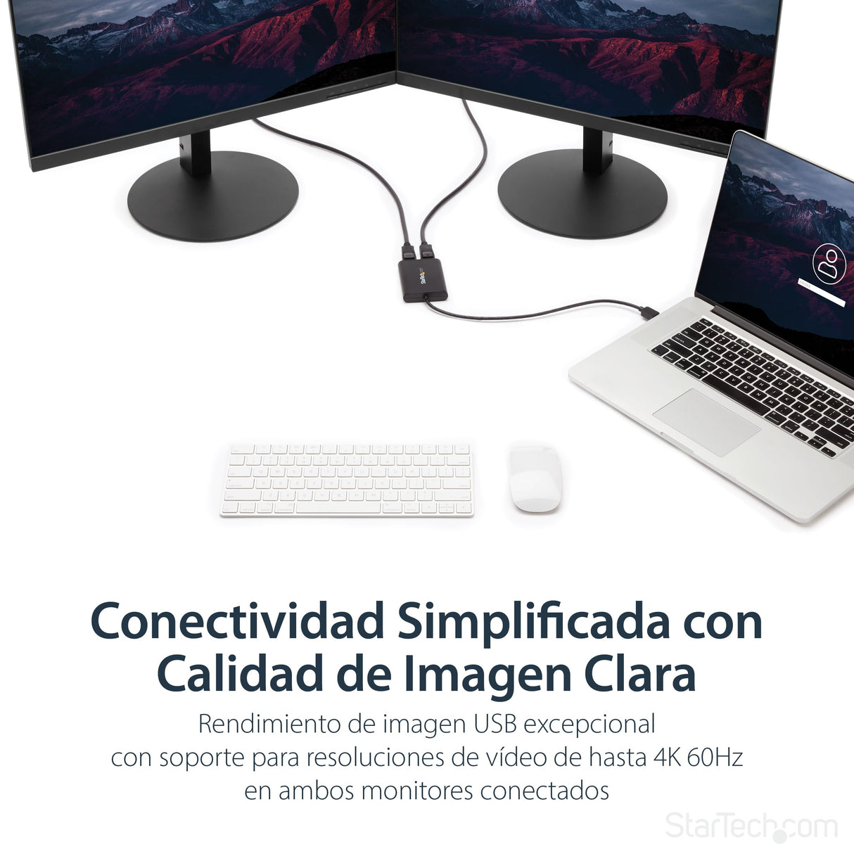 StarTech.com Adaptador Gráfico Externo USB 3.0 a DisplayPort Doble 4K60 DisplayLink, Cable Conversor USB 3.0 a DP de Vídeo