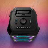 Panasonic SC-BMAX30 Altavoz Portátil para Fiestas con Bluetooth, Luces Integradas, Entrada Bass Reflex, 320 W, 14h de autonomía, USB, IPX4, Entradas para Guitarra y Micrófono para Karaoke, Negro