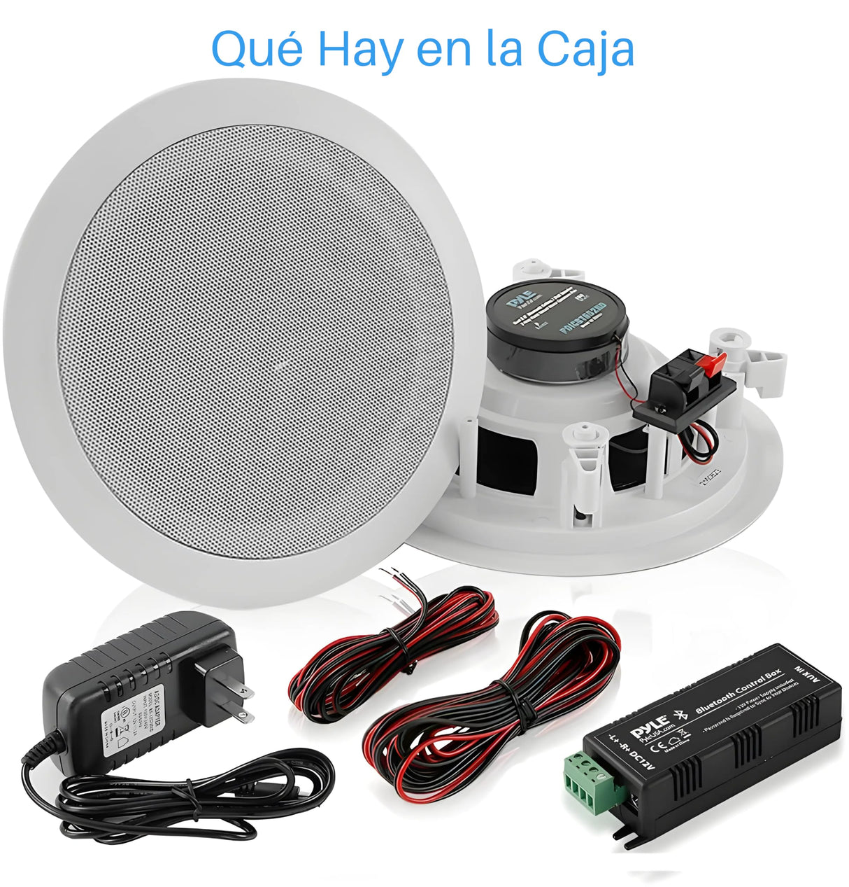 Pyle altavoces empotrables, Bluetooth, Pared, Techo, 5.25”, 150W, Dos vias, Estereo, Estereo, Rejilla redonda/cuadrada intercambiables