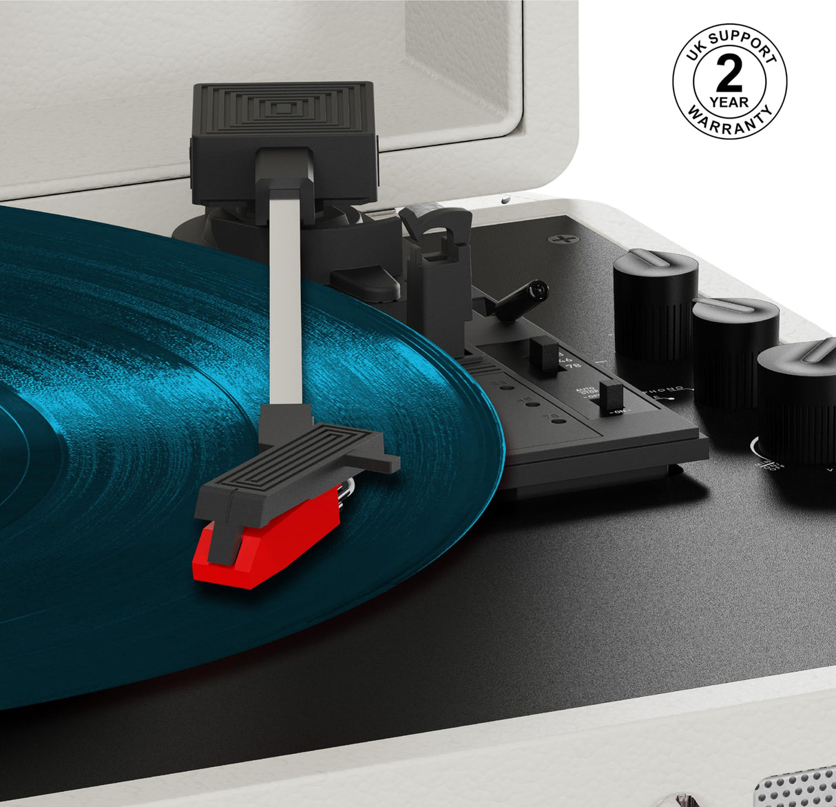 Mixx Audio - Platino de Vinilo portátil BT Revival 55 Stereo - Turquesa