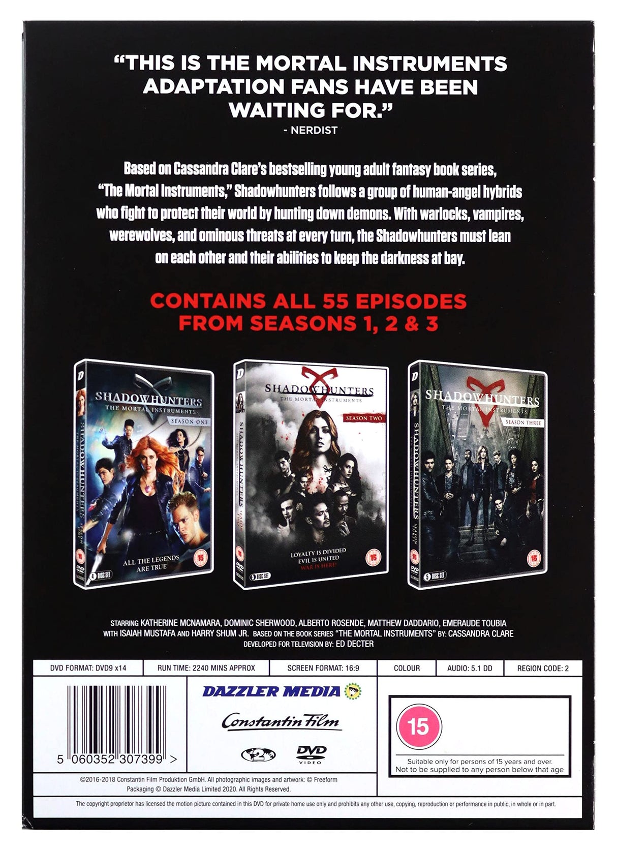 Shadowhunters Seasons 1,2 &3 Boxset [DVD]