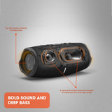 JBL Charge 5 Altavoz inalámbrico portátil con Bluetooth y batería integrada, resistente al agua (IP67), con PartyBoost para subir el nivel de la fiesta, hasta 20h de reproducción, negro