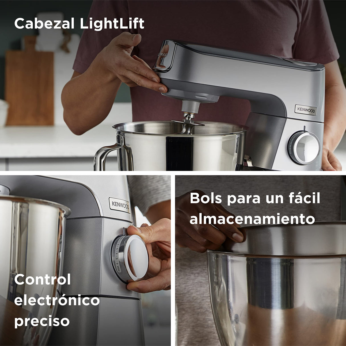 Kenwood Food Processor KVC85 004SI Kenwood004SI Kenwood 004SI Titanium Chef Baker silver (KVC85.004SI)