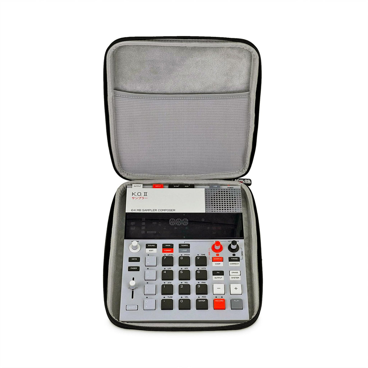 Analog Cases Funda Glide para The Teenage Engineering EP-133 KO II, Funda Protectora (Funda de Transporte, Material Exterior EVA, Cremallera, Dimensiones: 27 x 22 x 4 cm)