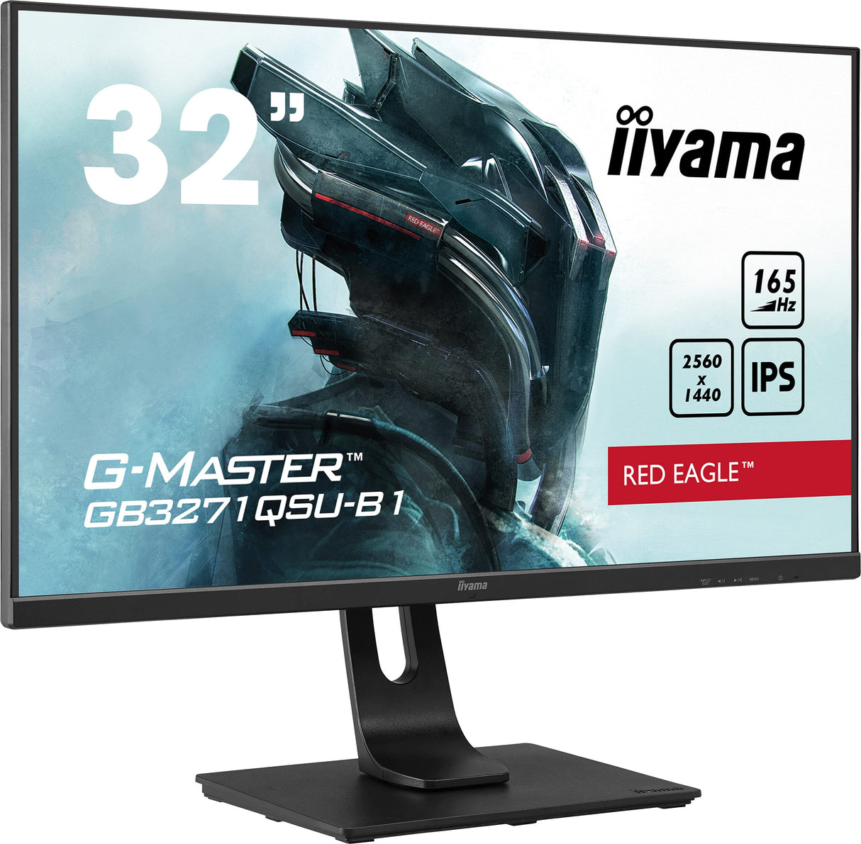 iiyama GB3271QSU-B1 32" Fast IPS Gaming, G-Master Red Eagle, FreeSync Premium, 2560x1440, 165Hz, 400cd/m², 1200:1, 2xHDMI, 2xDisplayPort, 1ms (MPRT), Altavoces, USB-HUB (4x3.0), Black Tuner