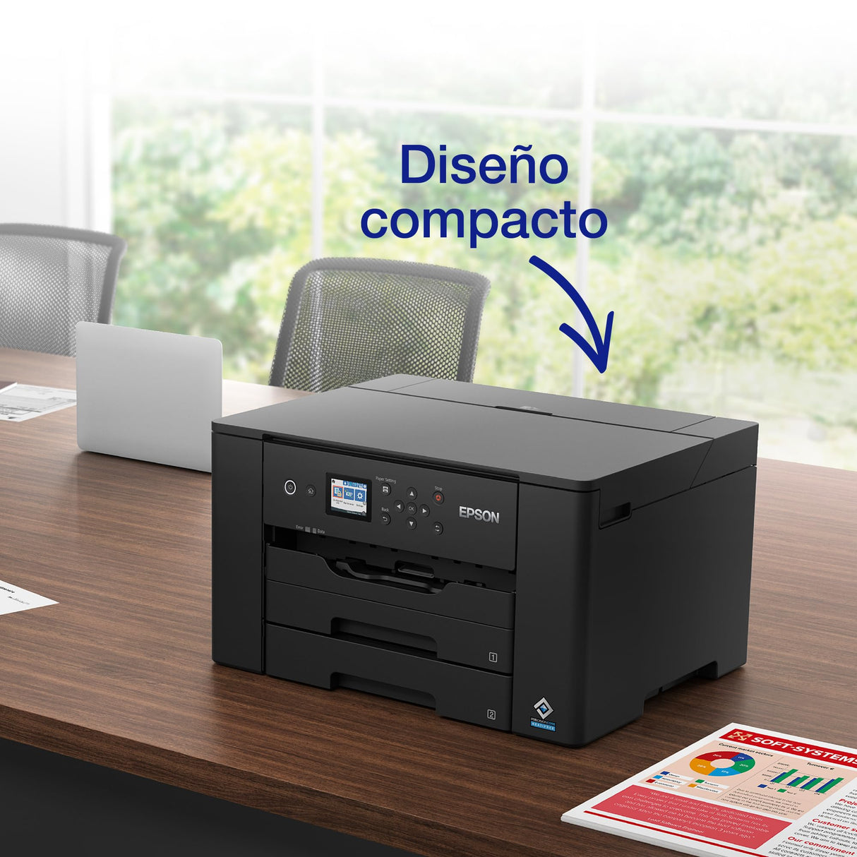 Impresora de inyección de tinta monofunción WorkForce WF-7310DTW A3+ con conectividad inalámbrica e impresión a doble cara