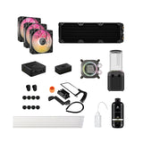 Corsair iCUE Link XH505i RX360 RGB Kit de Refrigeración Personalizada – Bloque de Refrigeración Liquida XC7 Elite, Bomba y Depósito XD6 Elite, 3 RX120 RGB, Radiador XR5 de 360 mm, System Hub - Negro