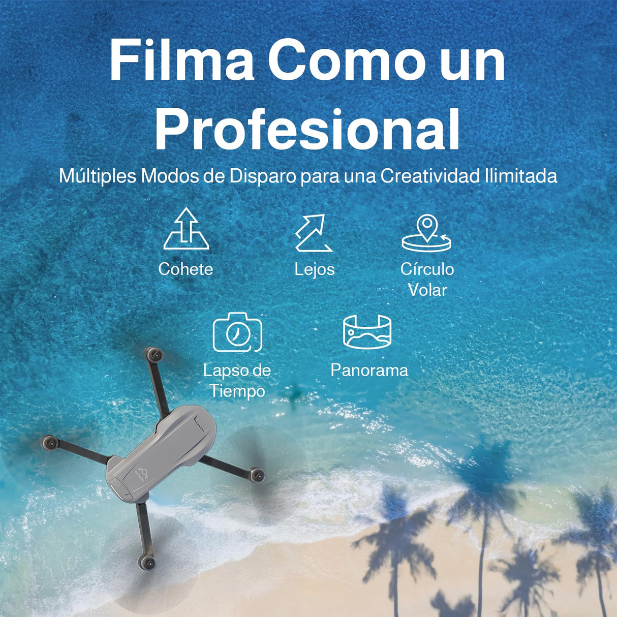 Ameta Drone con Camara 4K Adultos, S50 Lite GPS Profesional Dron con Cámara/Retorno Automático/ 50 Minutos de Vuelo/Sigueme/Modos Inteligentes/Gestos Control/ 500m Alcance, Menos de 249g