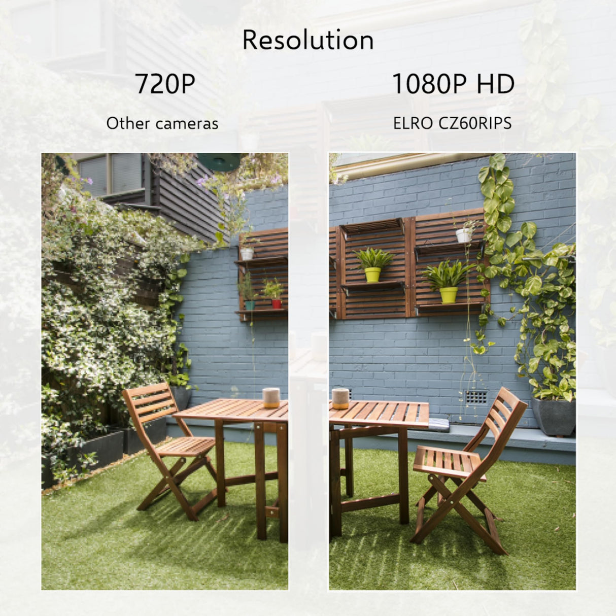 ELRO CZ60RIPS Color Night Vision 1080P HD Surveillance Camera Pantalla de 9" y aplicación, 2-Teiliges Set