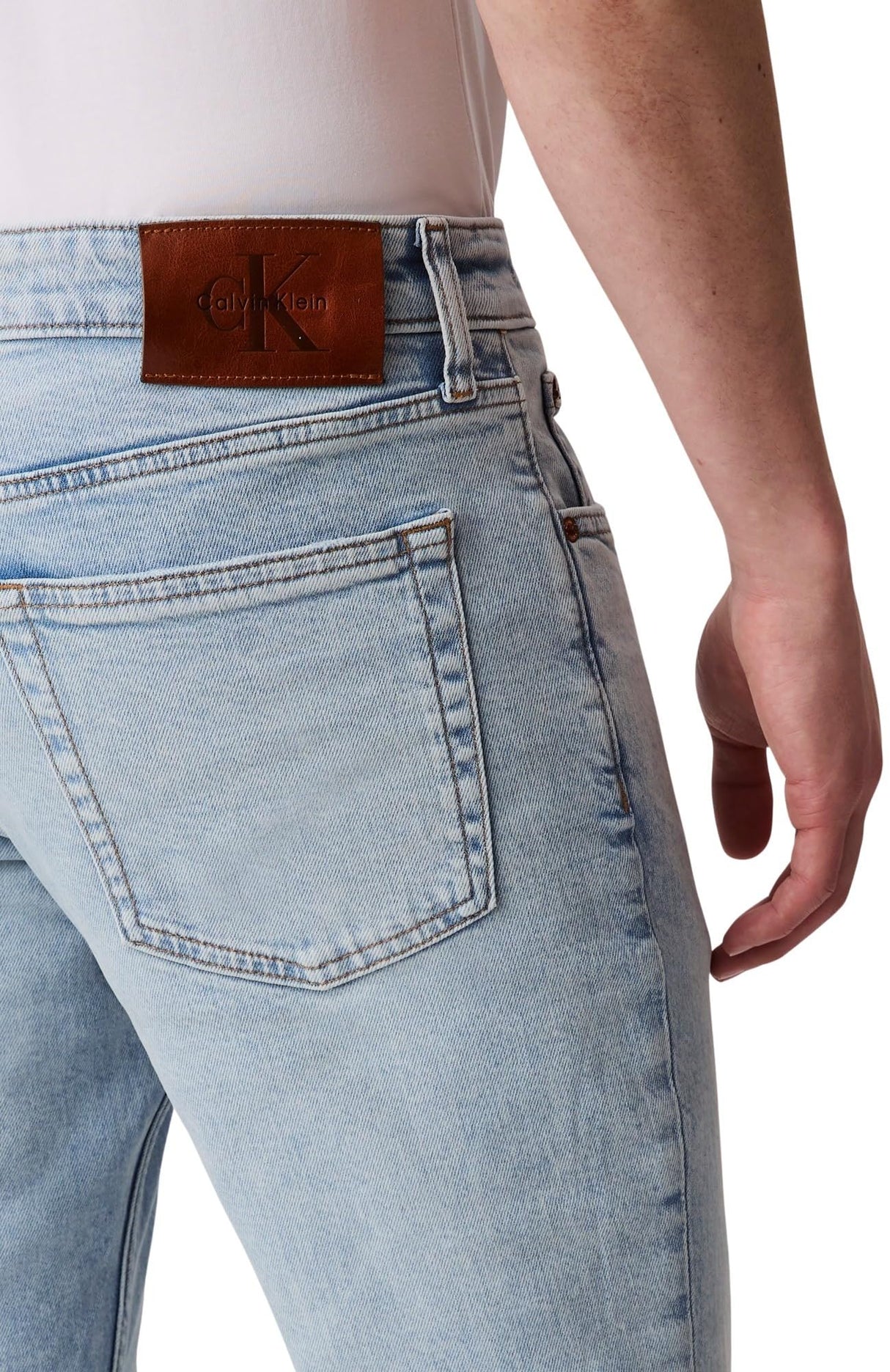 Calvin Klein Vaqueros Hombre Marbled Beacon Slim Fit, Azul (Marbled Beacon), 30W/38L