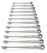 GEARWRENCH 85888 - Juego de llaves combinadas de trinquete XL X-Beam de 12 piezas, métricas