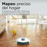 Shark PowerDetect Robot Aspirador, Vaciado automático, navegación 3D y LiDAR, Base antialérgenos, tecnología NeverStuck, para alfombras, Suelos y Pelo de Mascotas, WiFi/App, Blanco, AV2820VEEUWH