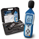 PeakTech 8005 – Medidor de nivel de sonido clase 2 con grabación (32000 valores medidos), calibrado, USB, medidor de dB, Min / Max, registrador de datos, salidas de CA / CC, 30 dB - 130 dB