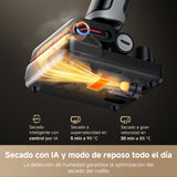 DREAME H15 Pro Heat Aspirador en Seco y Húmedo, Limpia con Agua a 85 °C, Brazo Robot GapFree IA, Detecta por RGB, 22K Pa, 0 Enredos, Lava el Cepillo a 100 °C, Seca a 90 °C en 5 min, Navega con la App