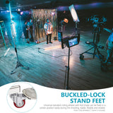 NEEWER Soporte de Luz de Servicio Pesado con Ruedas Soporte de Trípode Ajustable con 100% Acero Inoxidable Soporte de Base con Ruedas Compatible con Fotografía Softbox de Estudio Altura Máx: 305 cm